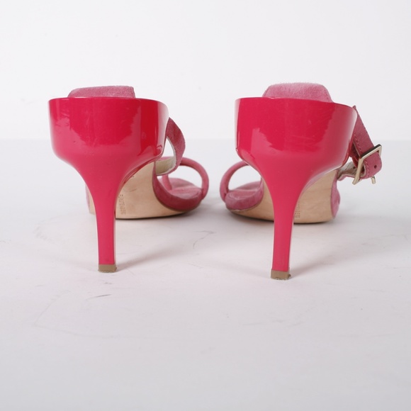 DVF pink patent sandals kitten heels size 10 M - Picture 4 of 6